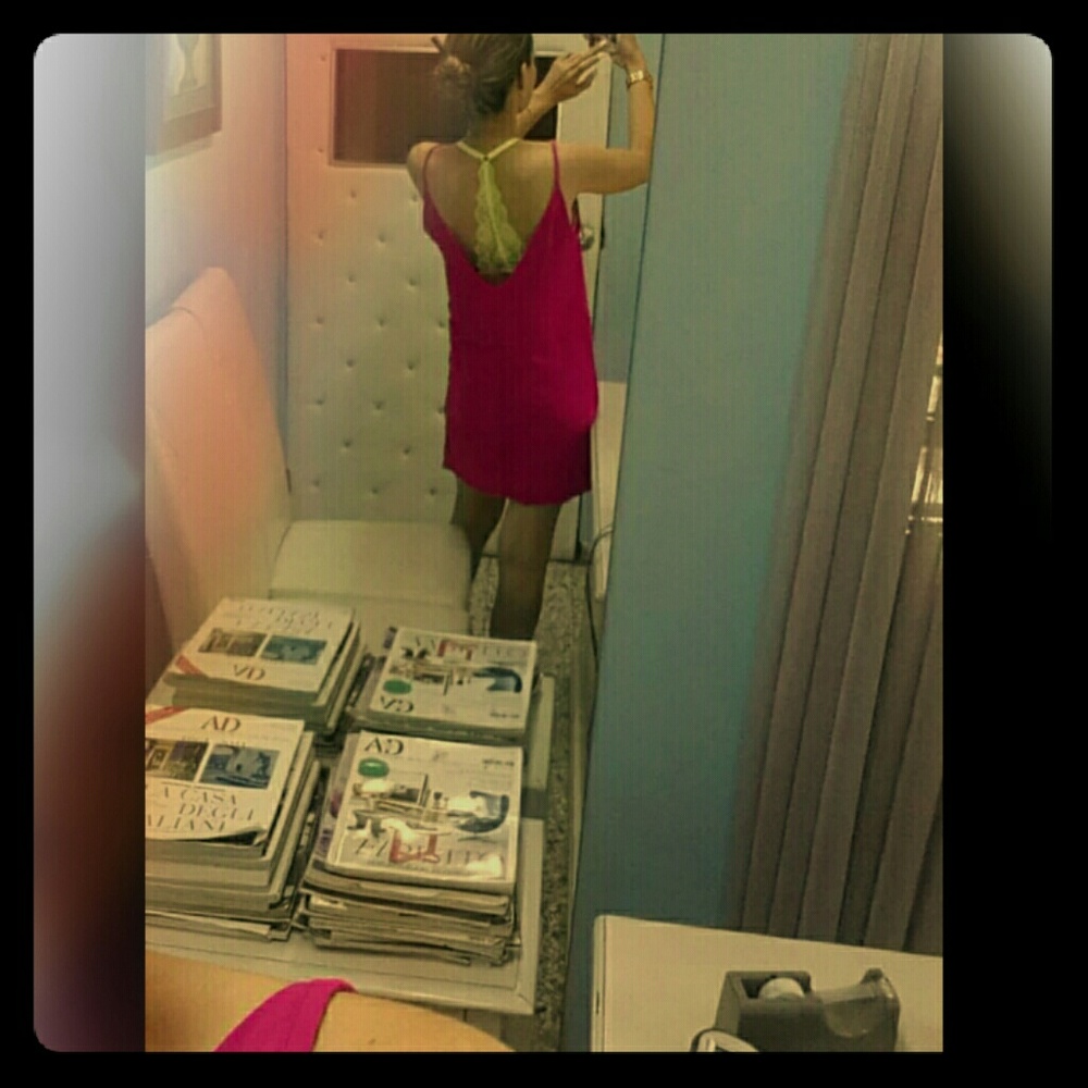 Purple Lose Dress, Uncovered Back